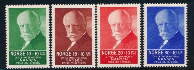 NORWAY B5-B8 MINT F-VF LIGHT HINGED (LH)