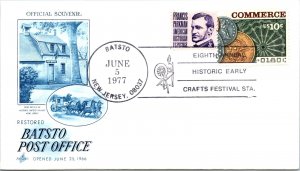 US EVENT COVER CACHETED HISTORIC EARLY CRAFTS FESTIVAL AT BATSTO NEW JERSEY 1977