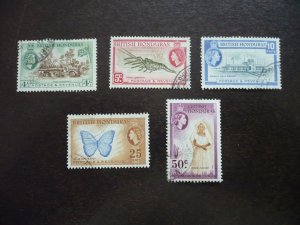 Stamps - British Honduras - Scott# 147-149,151-152 - Used Part Set of 5 Stamps