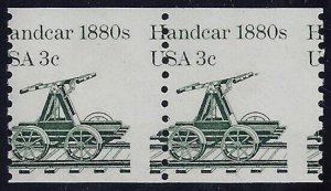 1898 - 3c Misperf Error / EFO Pair Handcar Mint NH (Stk4)