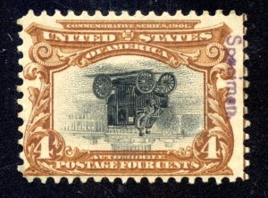 US SCOTT #296Sa INVERT MINT-F-VF-FRESH O.G.-LH W/ PSE CERT