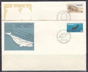 Canada Scott 813-4 FDC - Endangered Wildlife