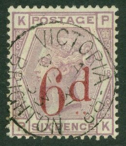 SG 162 6d on 6d. Very fine used Victoria Brighton CDS, Dec 31st 1883