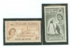 Falkland Islands #125/127 Unused Single