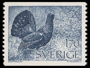 SWEDEN Sc 1119 VF/MLH COIL - 1975 170o indigo - Capercaillie