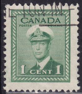 Canada 249 King George VI WWII War 1¢ 1942