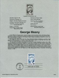 US SP1074 George Meany Souvenir Page #2848