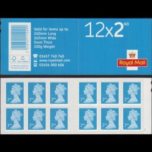 G.B. 2006 - Scott# MH383B Booklet-Queen 2nd x12 NH