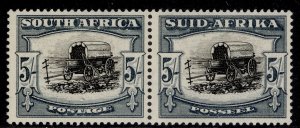 SOUTH AFRICA GV SG64b, 5s black & blue-green, VLH MINT. Cat £45.