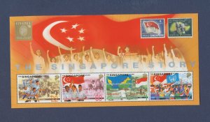 SINGAPORE - Scott 857 - MNH (pencil note) S/S  - singapore 98 Stamp exhibition