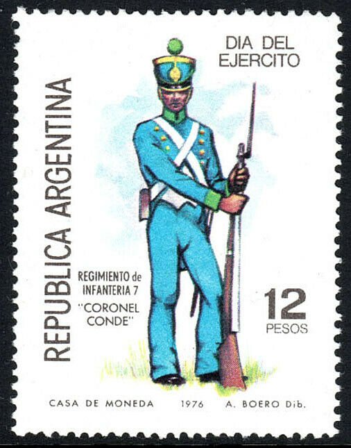 Argentina 1133, MNH. Army Day. Private, 7th Infantry Regiment, 1976