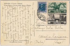 33399 - ITALY COLONIES: ERITREA - Postal History: POSTCARD by ASMARA 1936-