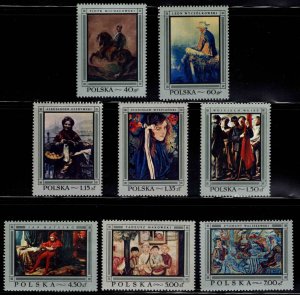 Poland Scott 1602-1609 MNH** ART stamp set