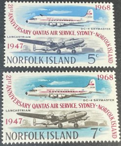 NORFOLK ISLAND # 119-120-MINT NEVER/HINGED--COMPLETE SET--1968