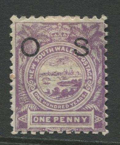 New South Wales- Scott O24 - Overprint  Issue -1888- MH - 1p Stamp