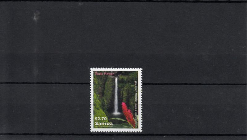 Samoa 2013 MNH Waterfall Part 2 1v Set Teuila Flower Sopoaga Falls Upolu Island 