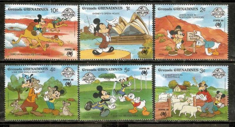 Grenada Grenadines Walt Disney Animation Cartoon Film Mickey Mouse Sydpex Don...