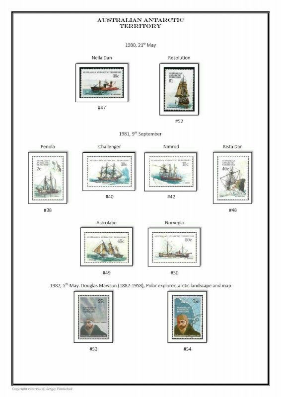 Australia 1850 - 2021 (3 albums) PDF STAMP ALBUM PAGES 