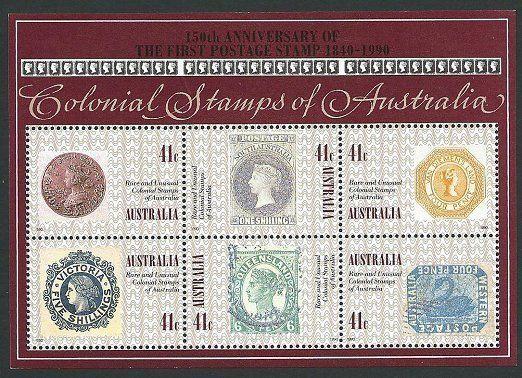 AUSTRALIA 1990 Colonial Stamp souvenir sheet MNH...........................40951