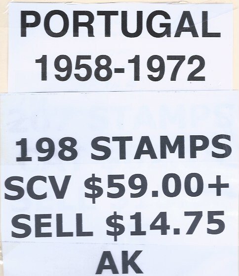 PORTUGAL 1958-1972 198 STAMPS SCV $59.00++