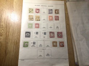 German States Bavaria  1870 mounted mint & used stamps page Ref 57673