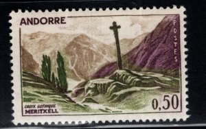 (French) Andorra Scott 150 MH* Gothic Cross at Meritxell stamp