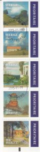 Sweden 2015 used Booklet of 5 different 14k Paintings by Prince Eugen