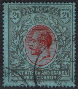 EAST AFRICA AND UGANDA 1921 KGV 2R WMK MULTI SCRIPT CA USED