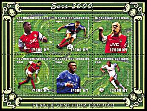 Mozambique 1422, MNH, Euro 2000 Football Championship miniature sheet