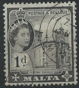Malta 1956 - 1d - SG268 used