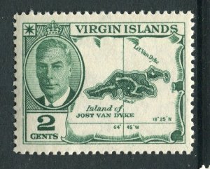 VIRGIN ISLANDS; 1950s early GVI Pictorial issue fine Mint hinged 2c. value