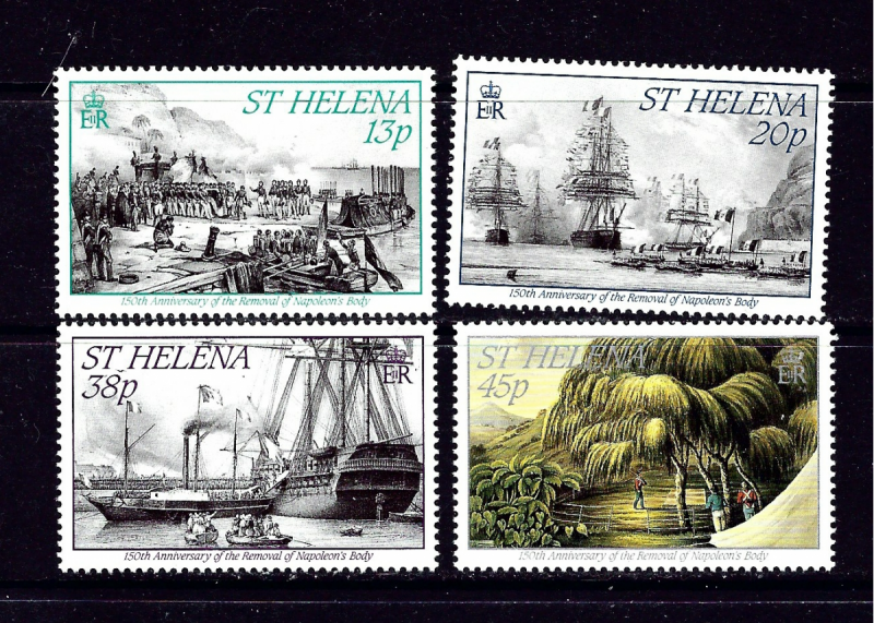 St Helena 545-48 MNH 1990 Removal of Napoleons Body