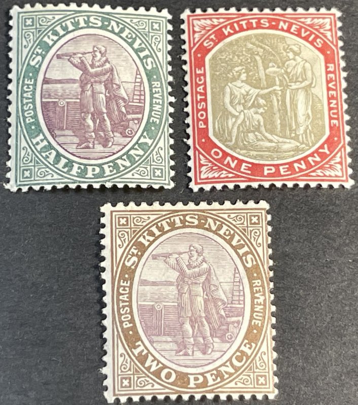 ST. KITTS-NEVIS # 1-3-MINT/HINGED--PART SET--1903