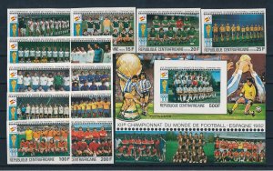 [112741] Central African Rep. 1981 World Cup football Spain Imperf. w/sheet MNH