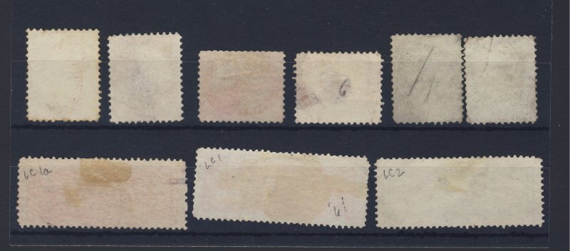 9x Canada Stamps 2ea #14-1c #15-5c #18-12 1/2c F1-2c 1xF2 Guide Value = $350.00