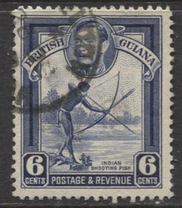 British Guiana - Scott 233 - KGVI- Definitive -1938 - FU - Single 6c Stamp