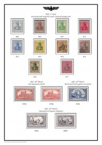 GERMANY Deutsches Reich  1872-1932 PDF(DIGITAL) STAMP ALBUM PAGES