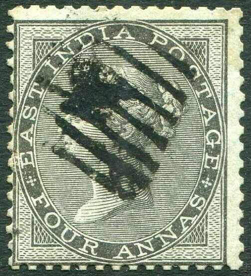 INDIA-1855 4a Black Sg 35 FINE USED V32284