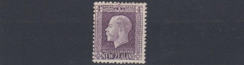 NEW ZEALAND  1915 - 30      4D  BRIGHT VIOLET         MH 