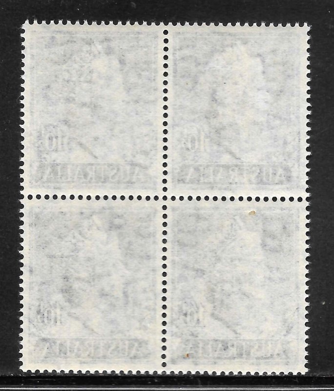 Australia Scott 279 MNHOG Block of 4 - 1955 Queen Elizabeth II - SCV $13.00