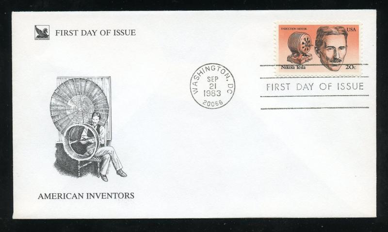 US 2057 American Inventors - Tesla UA Readers Digest FDC