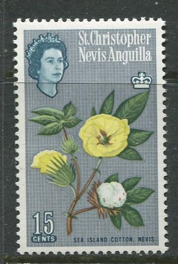 St. KITTS-NEVIS-Scott 153 - QEII - Definitives-1963- MVLH - Single 15c Stamp