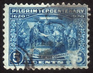 1920, US 5c, Pilgrim Tercentenary, Used, Sc 550