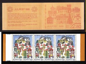 D1-Sweden-Sc#1617b-unused NH booklet-Christmas-1986-