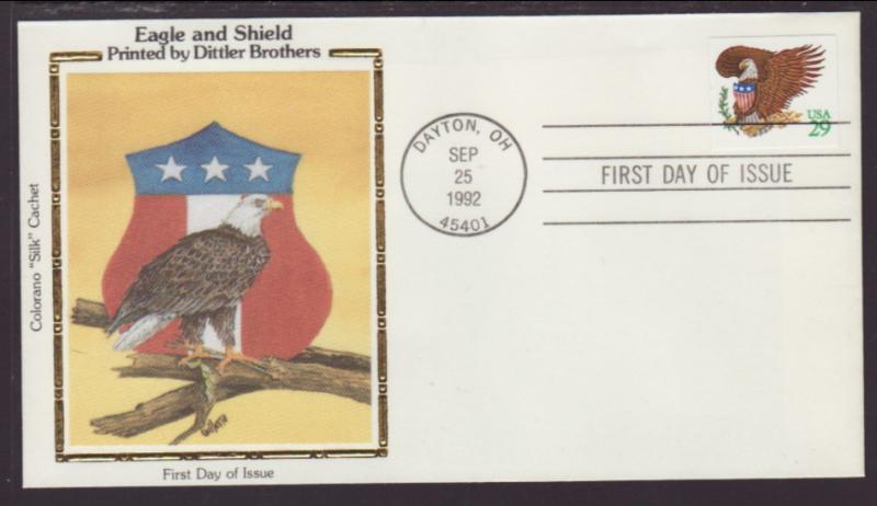 US 2596 Eagle and Shield 1992 Colorano U/A FDC