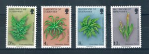 Guernsey 1975 Guernsey Ferns full set of stamps. MNH. Sg 122-125