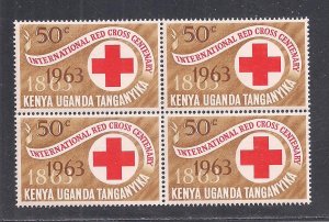 KENYA, UGANDA, & TANZANIA SC# 143 B/4  FVF/MNH