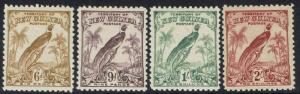 NEW GUINEA 1932 UNDATED BIRD 6D TO 2/- 