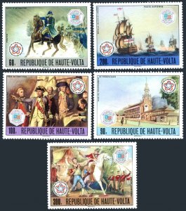 Burkina Faso 403-404, C241-C244, MNH. Mi 640-644,Bl.44. USA-200. Interphil-1976.