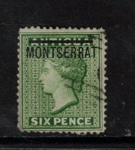 Montserrat #2c (SG #2b) Very Fine Used 'S' Inverted With Ideal Light Cancel